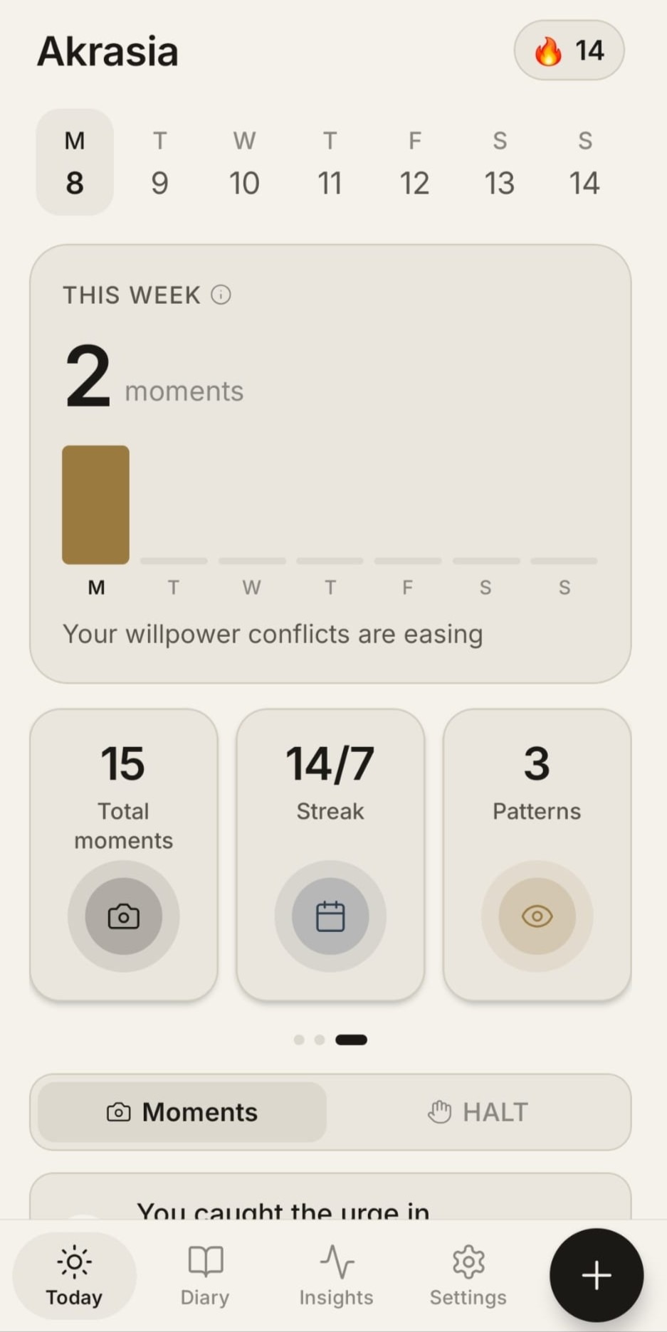 Weekly summary